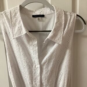 White eyelet dress size 14